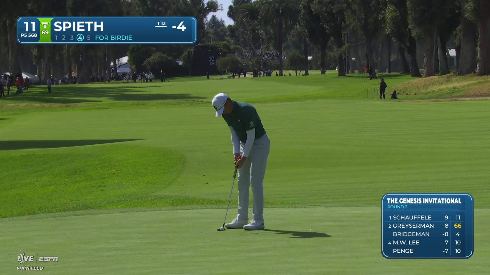 Jordan Spieth hits 254-yard approach to 23 feet, sets up birdie on No. 11 at The Genesis