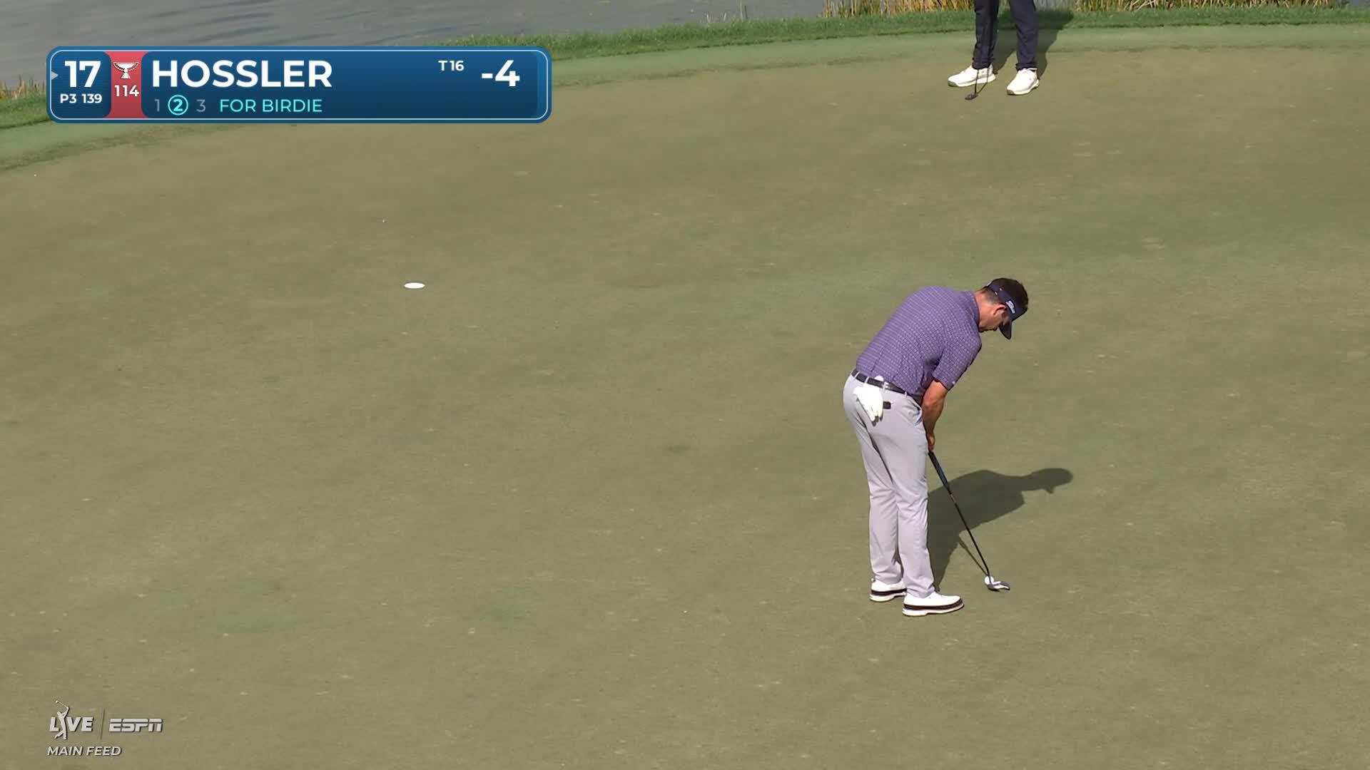 Beau Hossler pours in 20-foot birdie putt on No. 17 at Cognizant Classic
