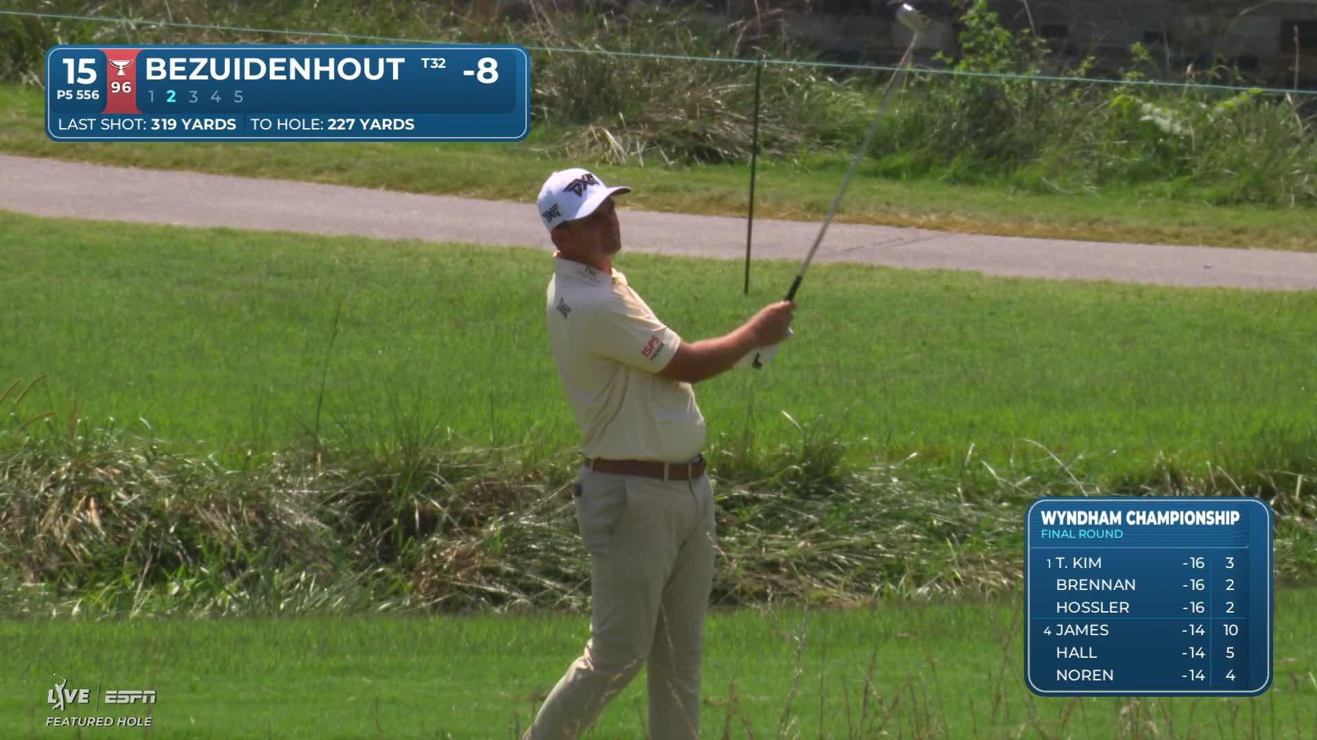 Christiaan Bezuidenhout reaches par-5 No. 15 in two, makes birdie at Wyndham