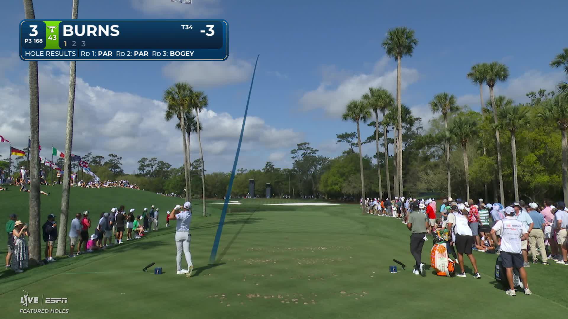 Sam Burns makes birdie on No. 3 at THE PLAYERS