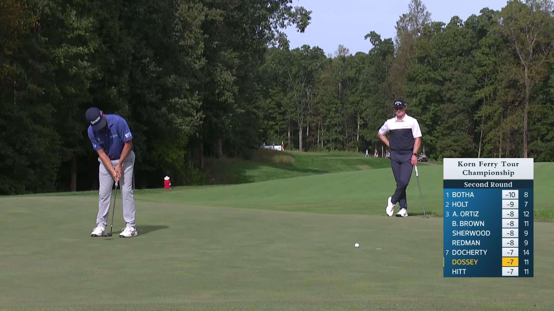 Cooper Dossey makes birdie on No. 12 at Korn Ferry Tour Champ
