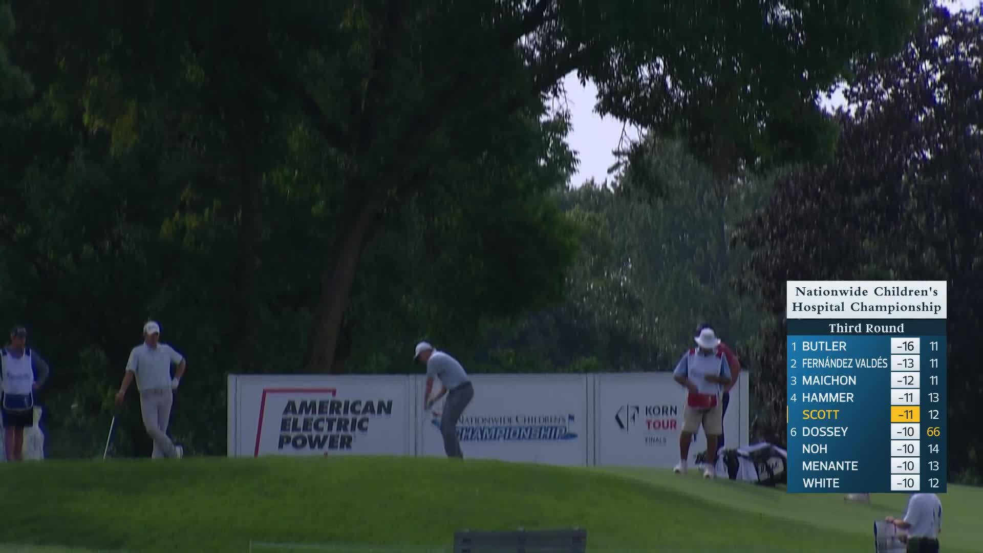 Sandy Scott makes birdie on No. 13 at Nationwide Children's