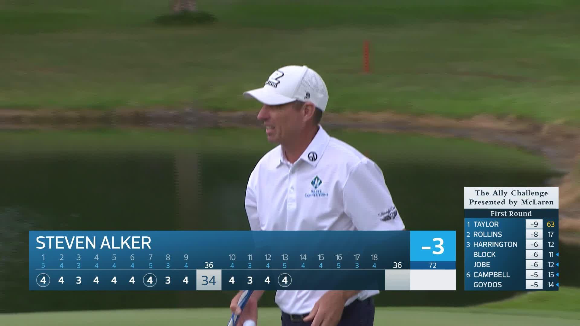 Steven Alker makes birdie on No. 13 at The Ally Challenge