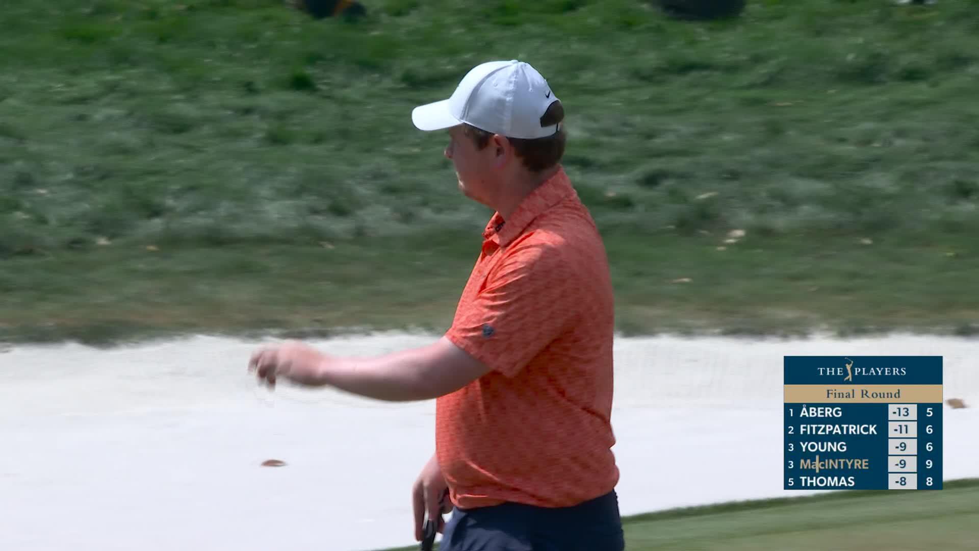 Robert MacIntyre sinks 5-foot birdie putt on No. 9 at THE PLAYERS
