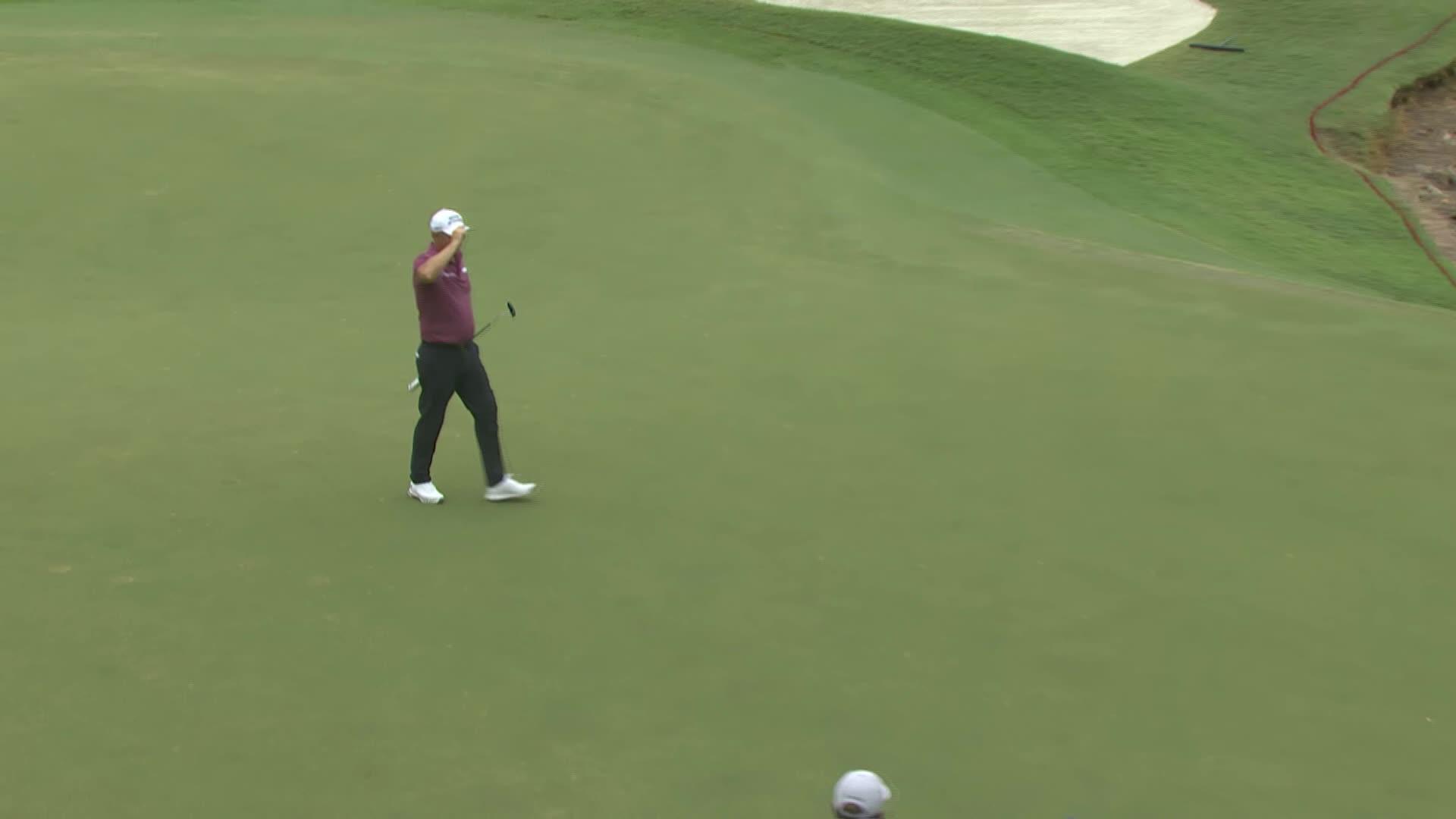 Padraig Harrington makes eagle putt on No. 18 at Simmons Bank Championship