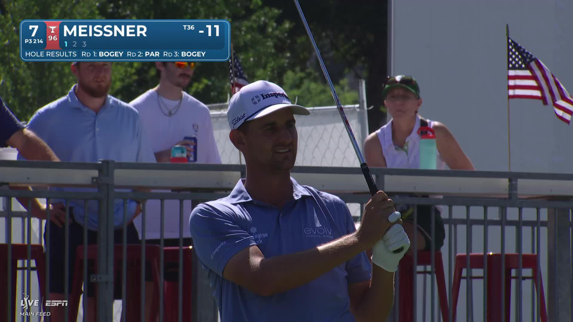 Mac Meissner sinks 24-foot birdie putt on No. 7 at THE CJ CUP
