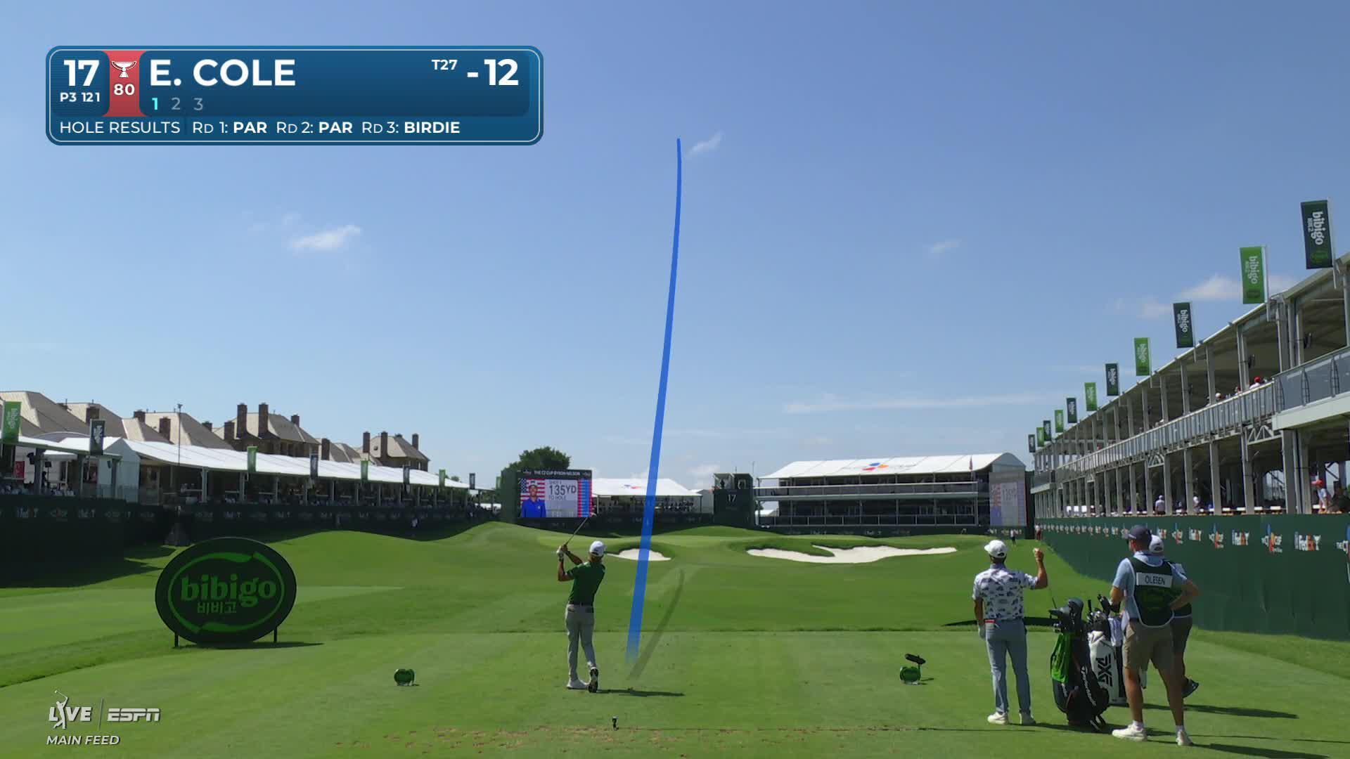 Eric Cole hits tee shot to 6 feet, sets up birdie on No. 17 at THE CJ CUP