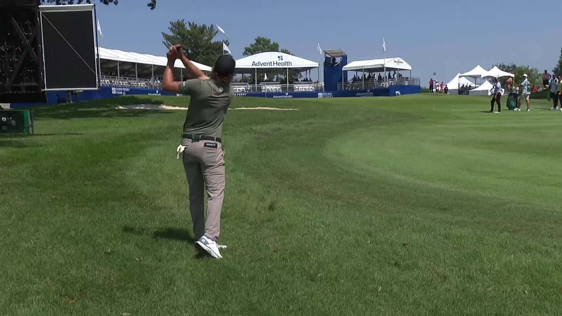 James Nicholas makes birdie on No. 18 at AdventHealth