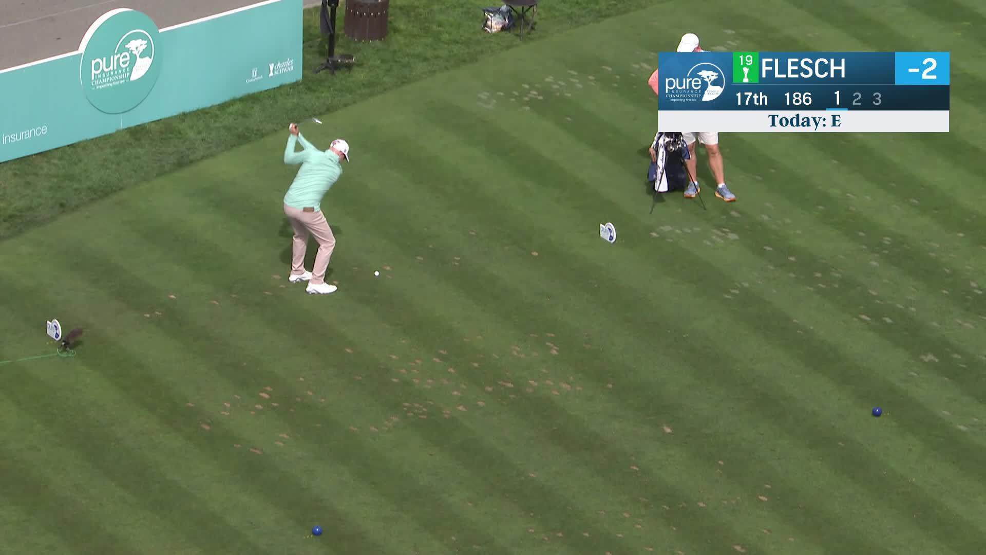 Steve Flesch makes birdie on No. 17 at PURE Insurance Championship