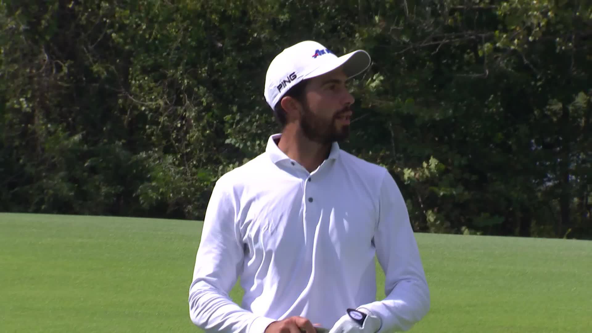 Alvaro Ortiz makes birdie on No. 16 at Compliance Solutions