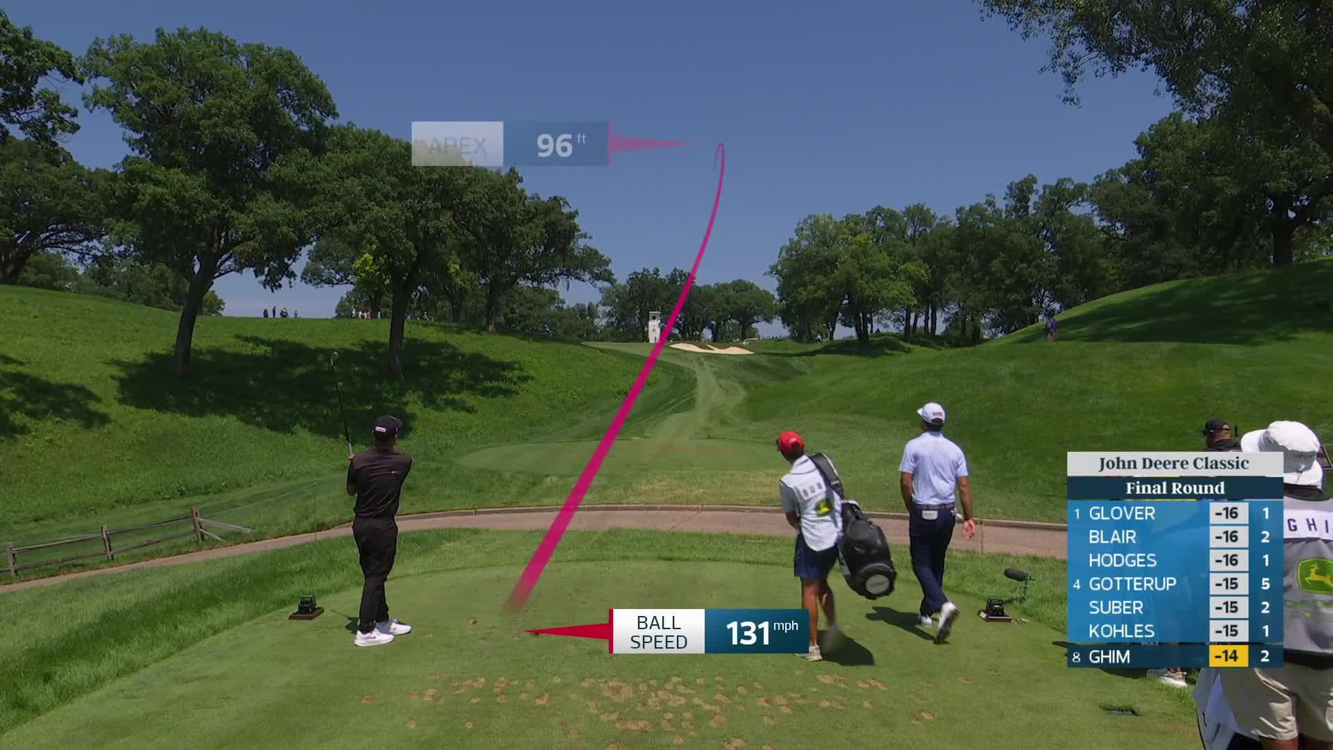 Doug Ghim hits tee shot to 6 feet, sets up birdie on No. 3 at John Deere