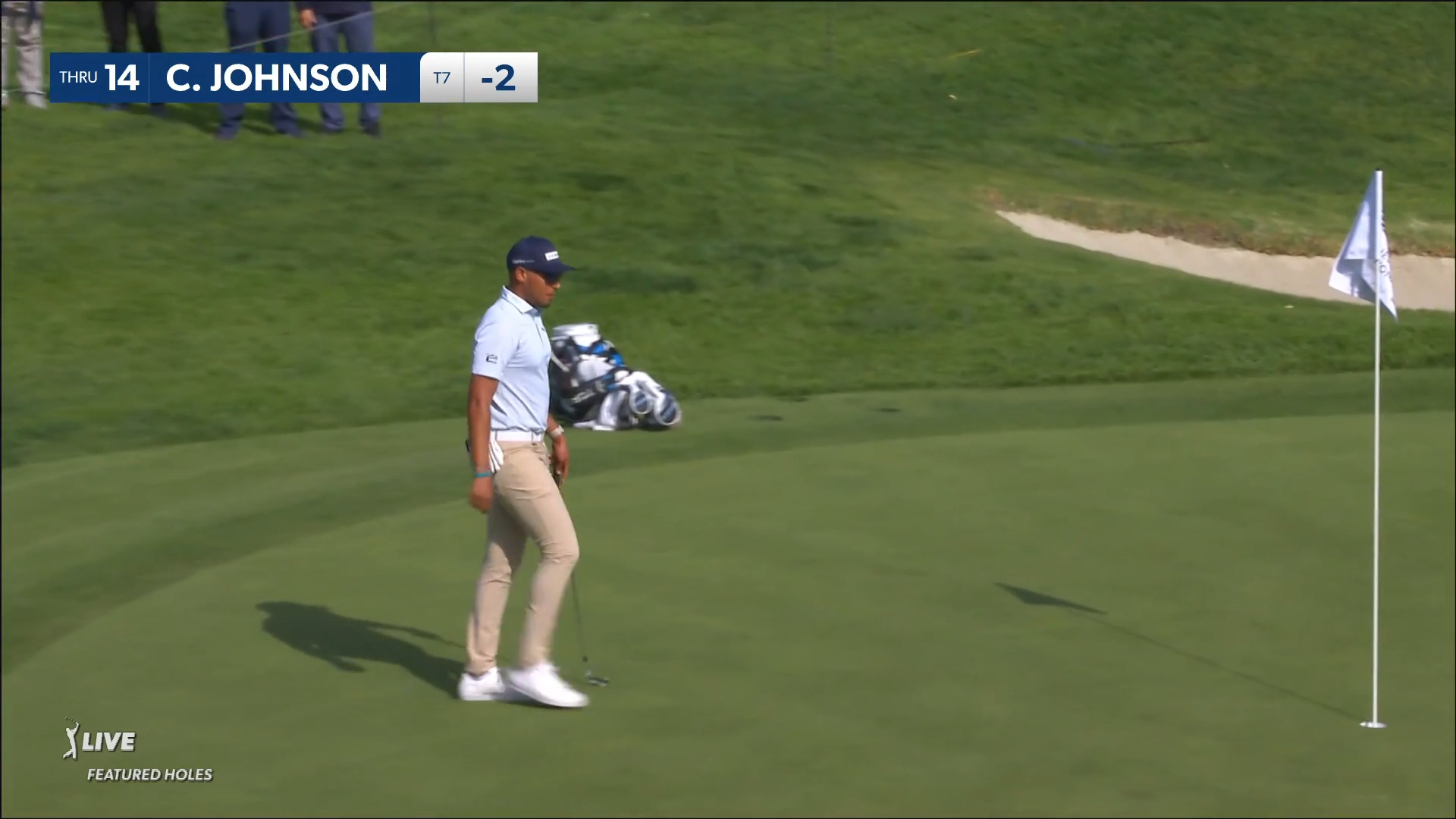 Chase Johnson chips in for birdie from 41 feet at Genesis