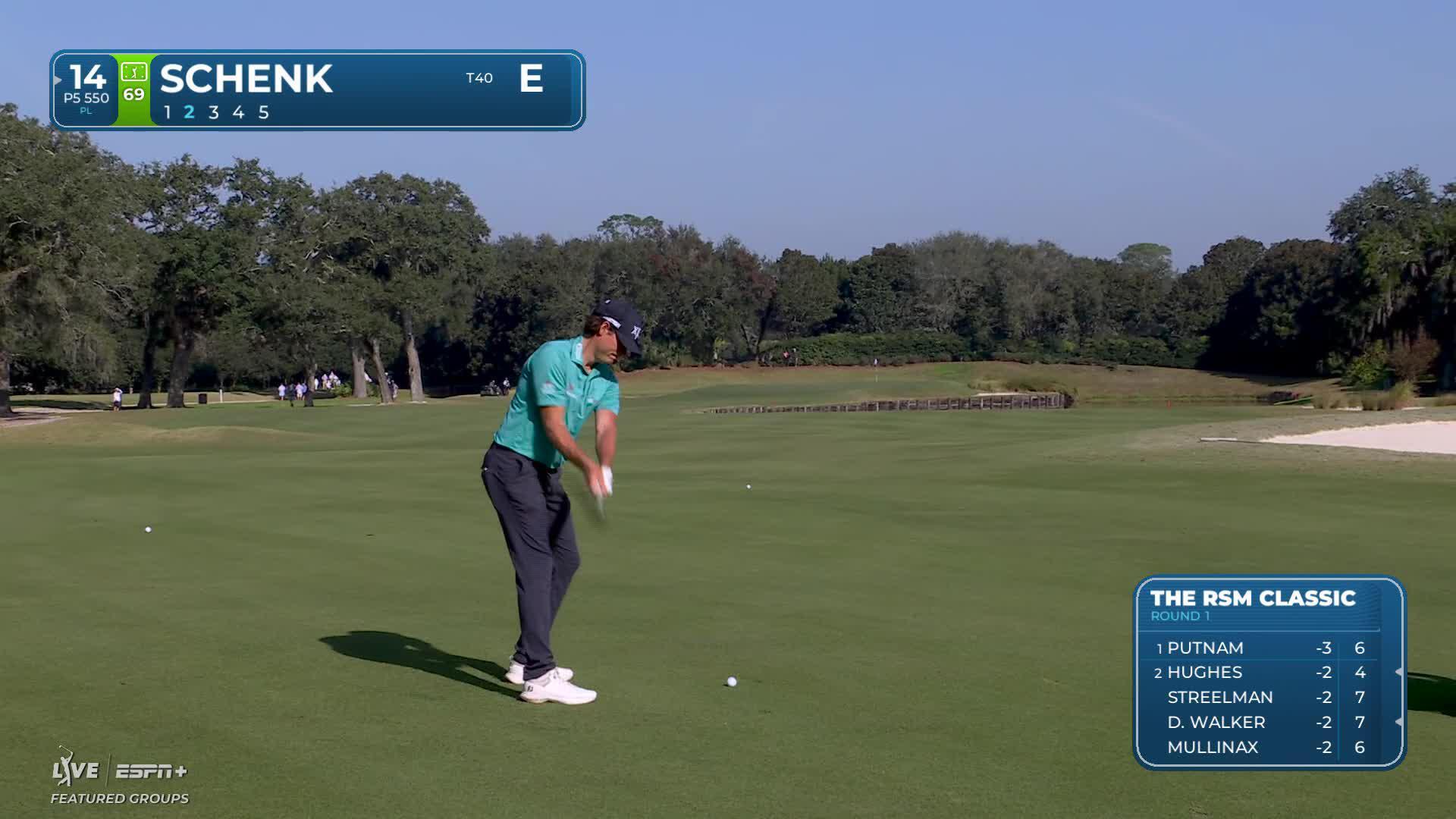 Adam Schenk makes birdie on No. 14 at The RSM Classic