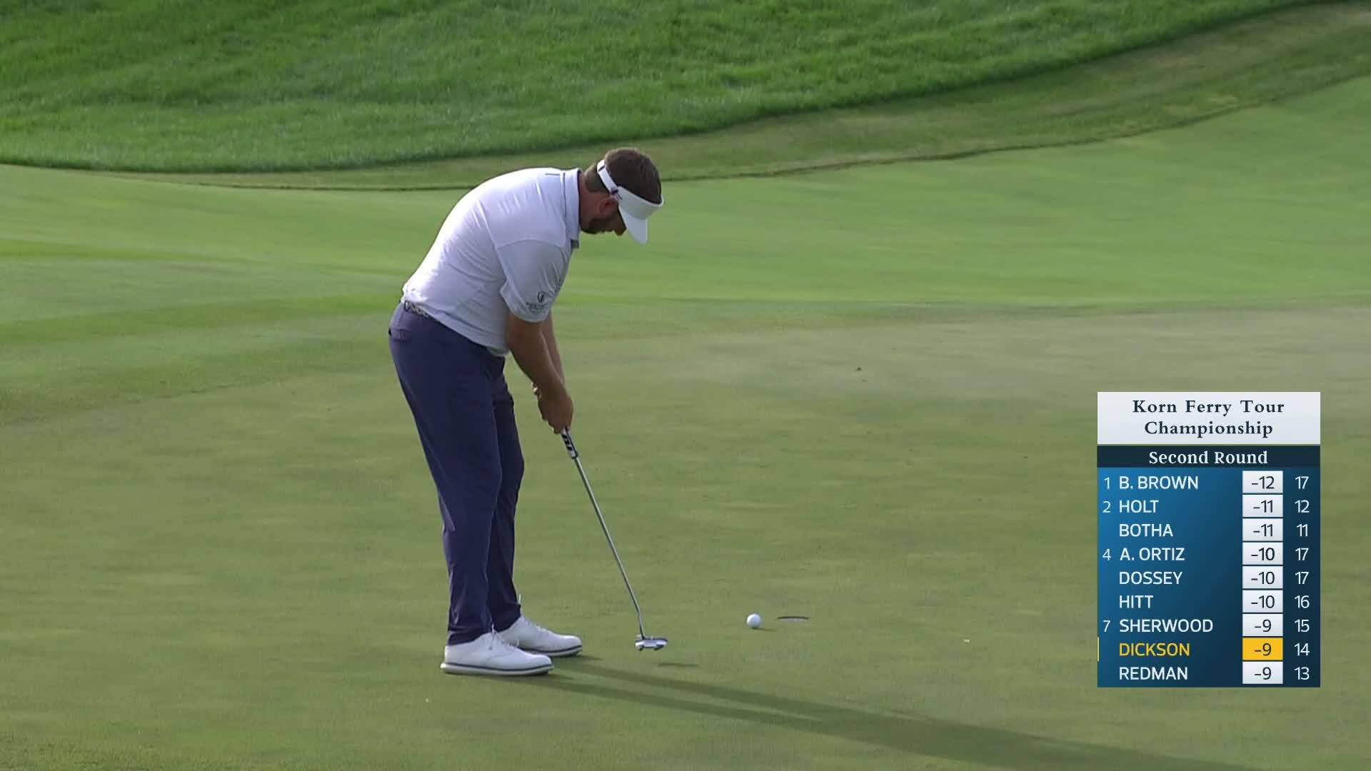 Taylor Dickson makes birdie on No. 15 at Korn Ferry Tour Champ