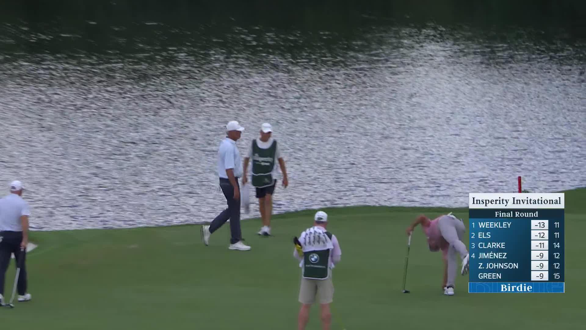 Bo Van Pelt makes birdie putt on No. 17 at Insperity Invitational