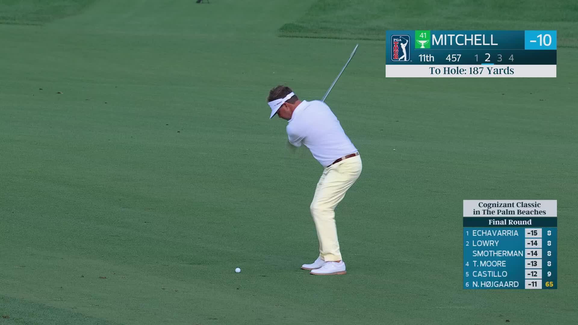 Keith Mitchell hits 191-yard approach to 12 feet, makes birdie on No. 11 at Cognizant Classic