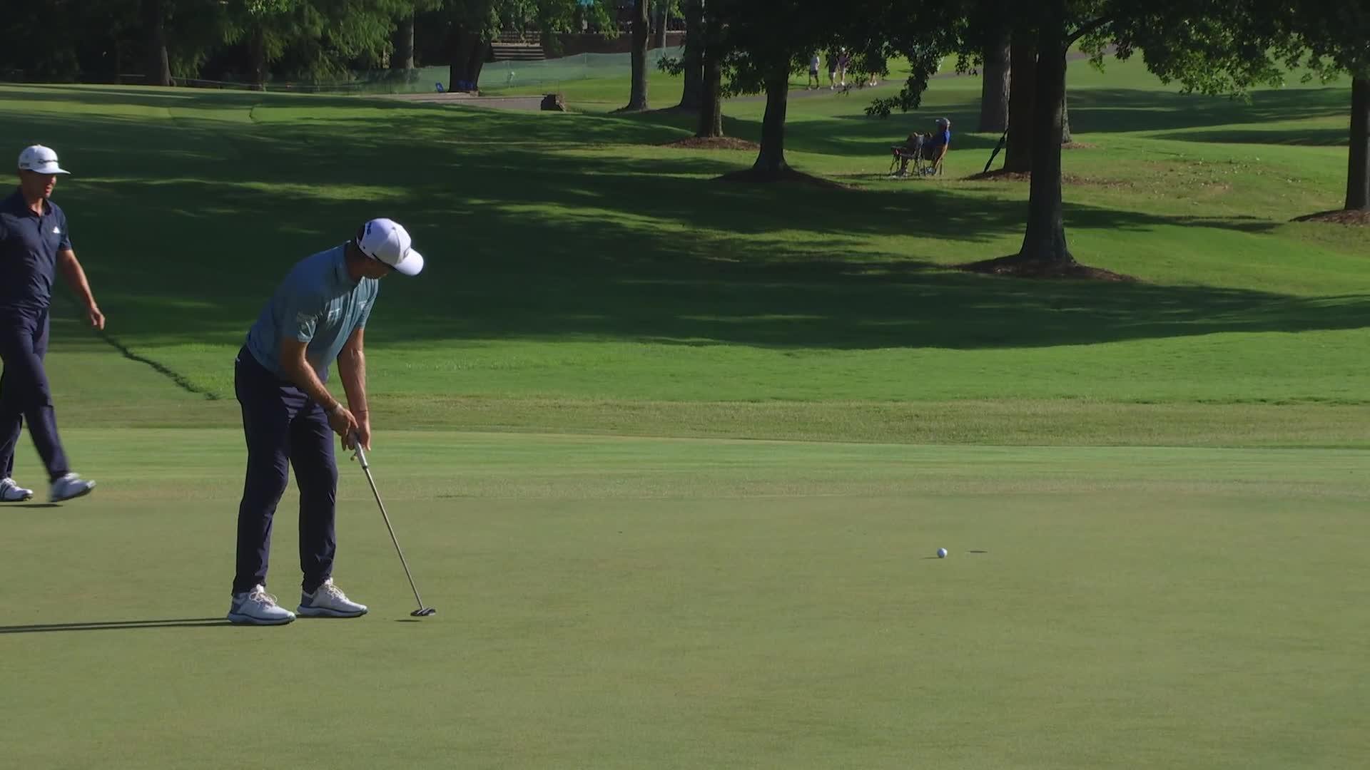 Corey Conners sinks 14-foot birdie putt on No. 1 at FedEx St. Jude
