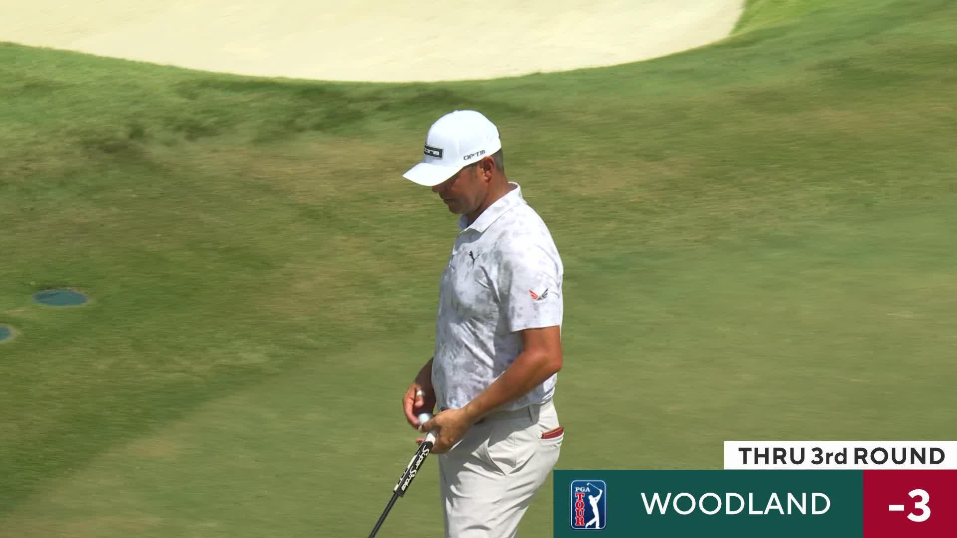 Gary Woodland's 169-yard approach sets up birdie on No. 18 at FedEx St. Jude