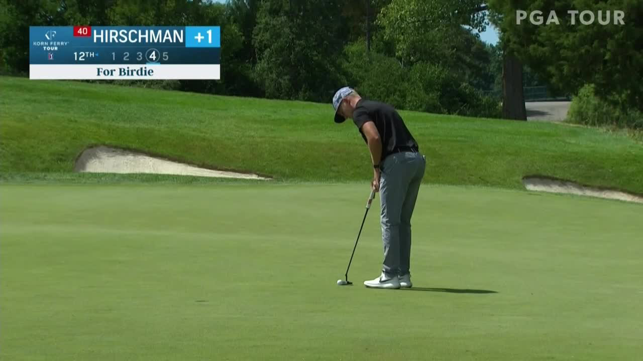 Grant Hirschman birdies No. 12 in Round 1 at Nationwide Children's