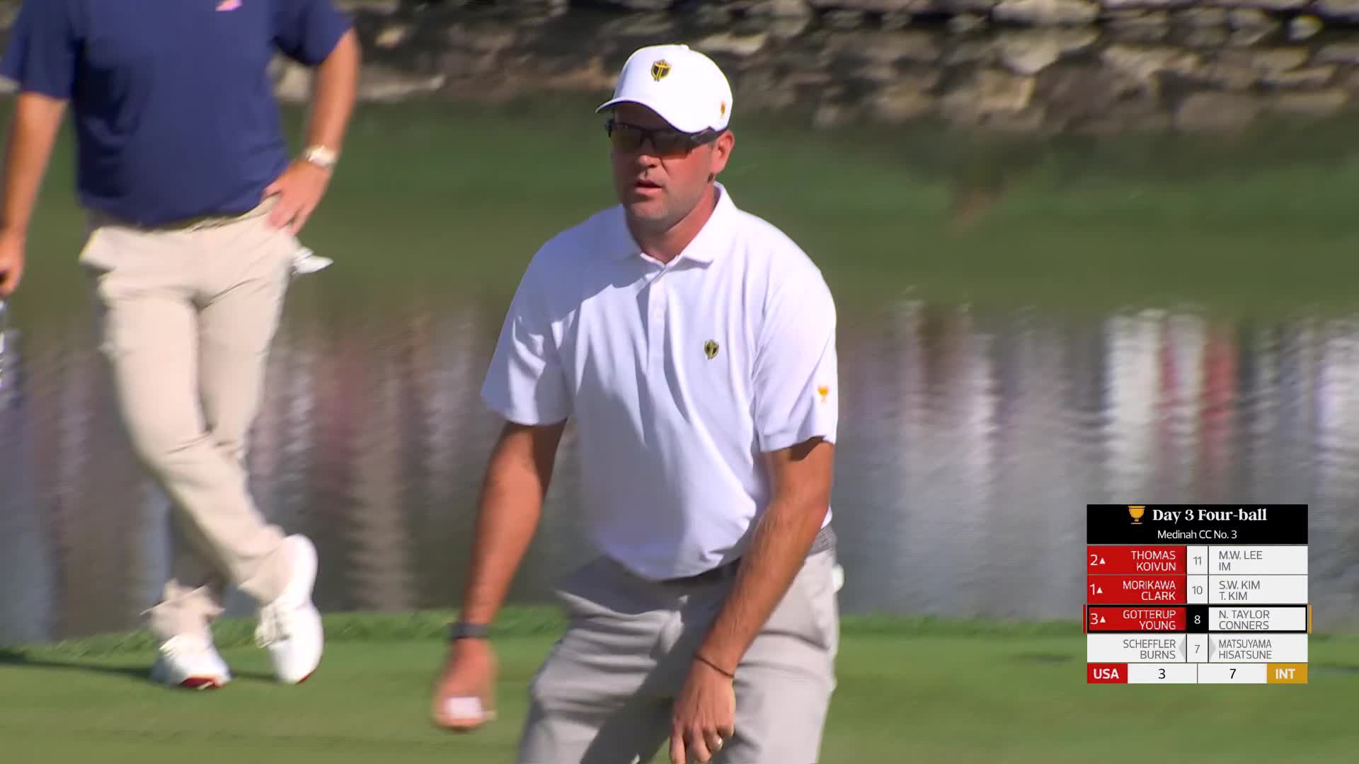 Corey Connors makes birdie on No. 9 at the 2026 Presidents Cup