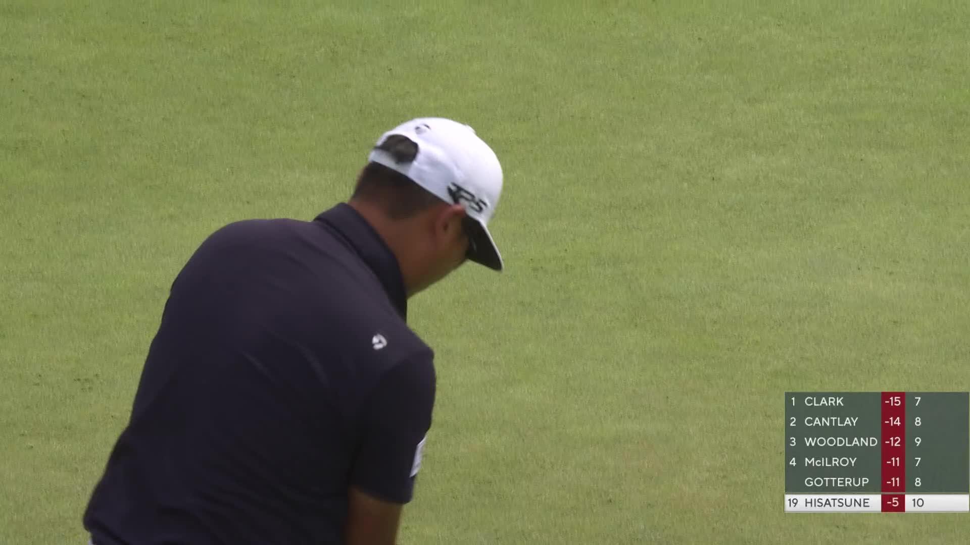 Ryo Hisatsune holes 17-foot approach for birdie on No. 11 at BMW Championship