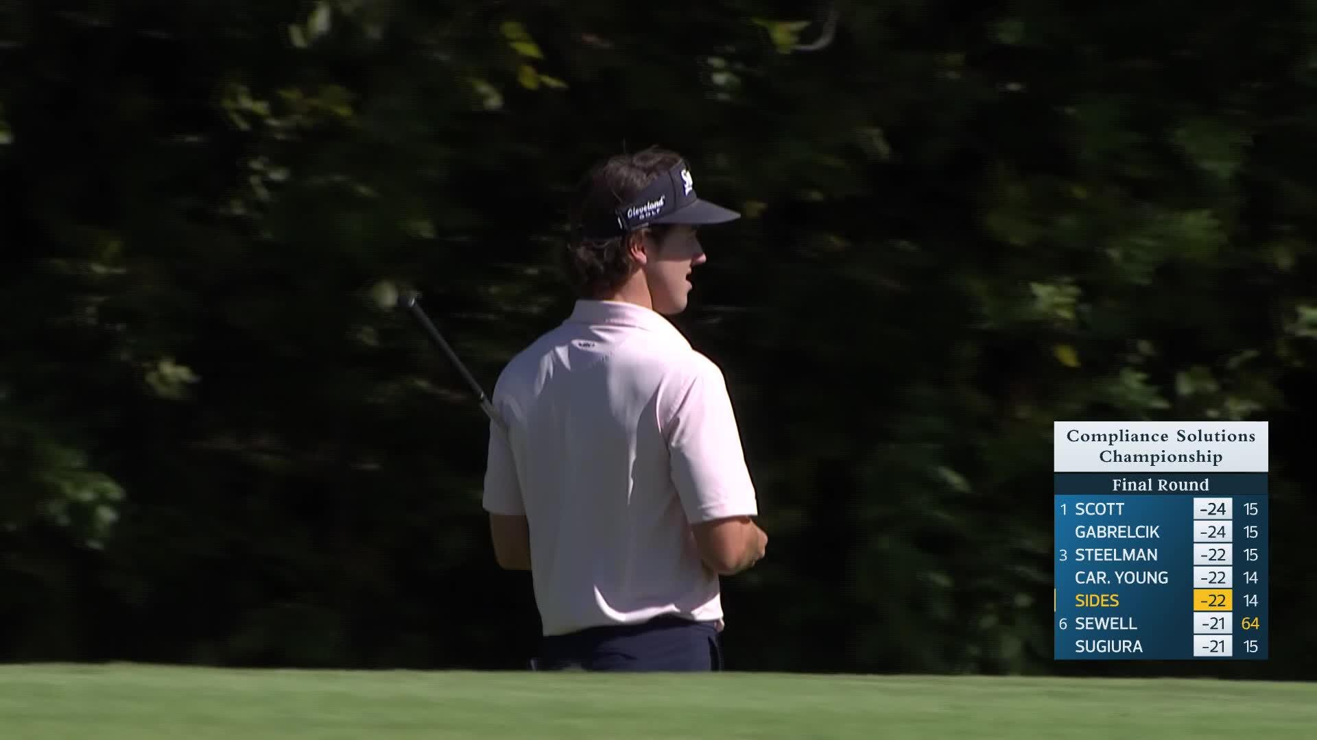 William Sides makes eagle putt on No. 15 at Compliance Solutions