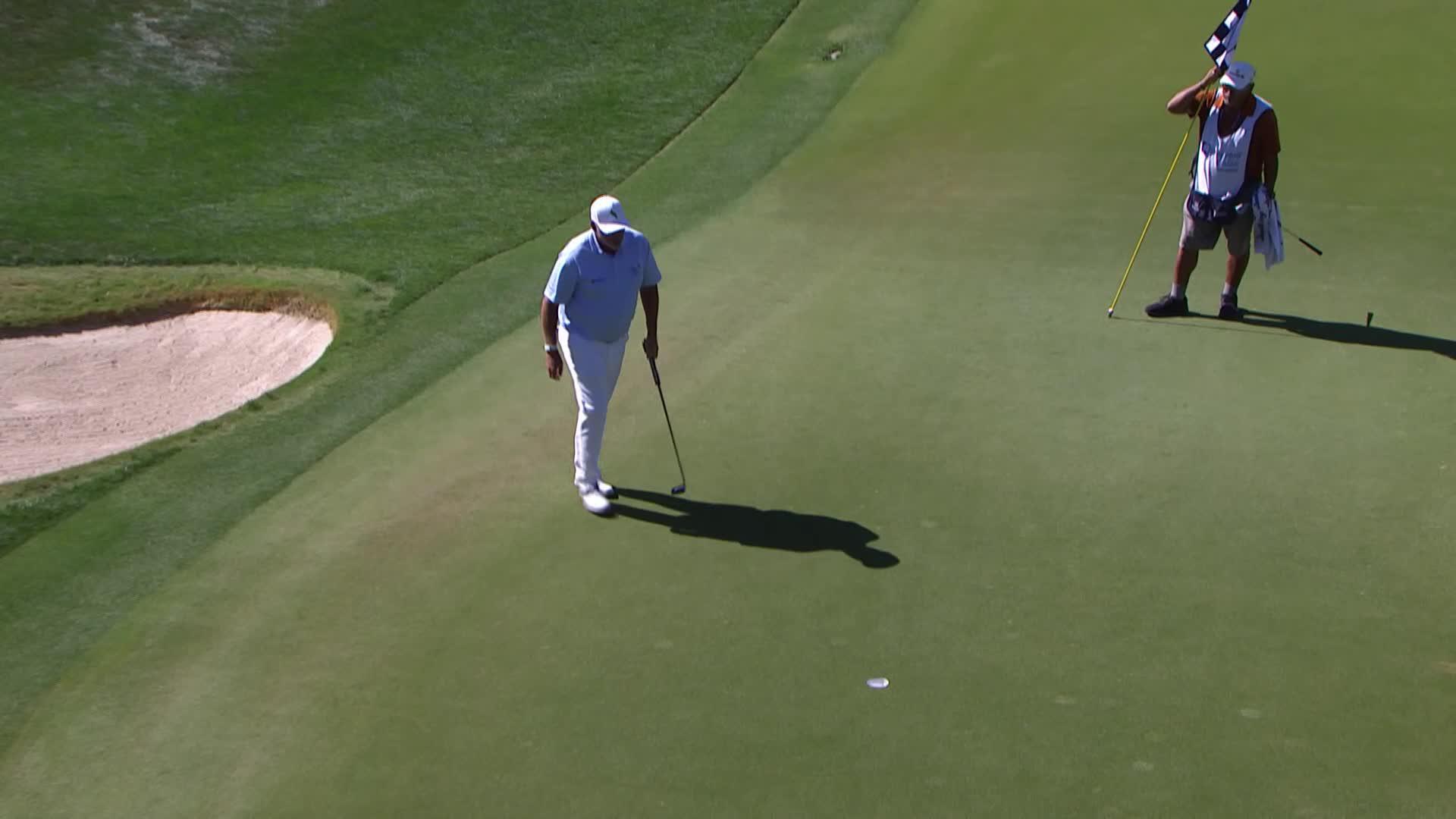 Darren Clarke makes birdie on No. 17 at Cologuard Classic