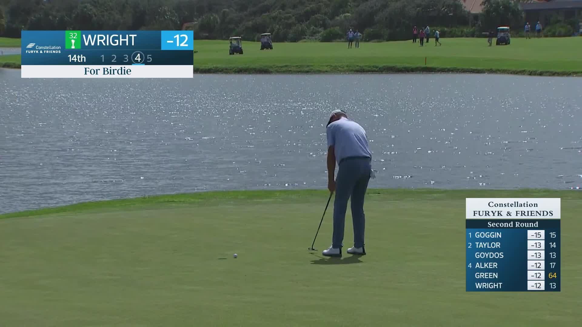 Michael Wright makes birdie on No. 14 at Constellation FURYK & FRIENDS