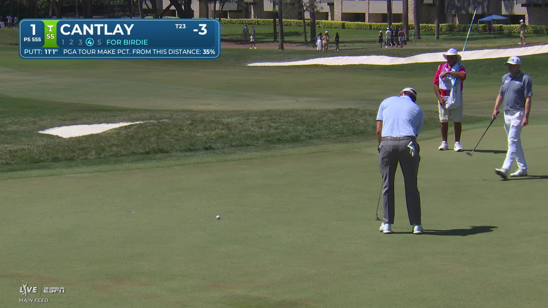 Patrick Cantlay hits 94-yard approach to 11 feet, sets up birdie on No. 1 at Valspar