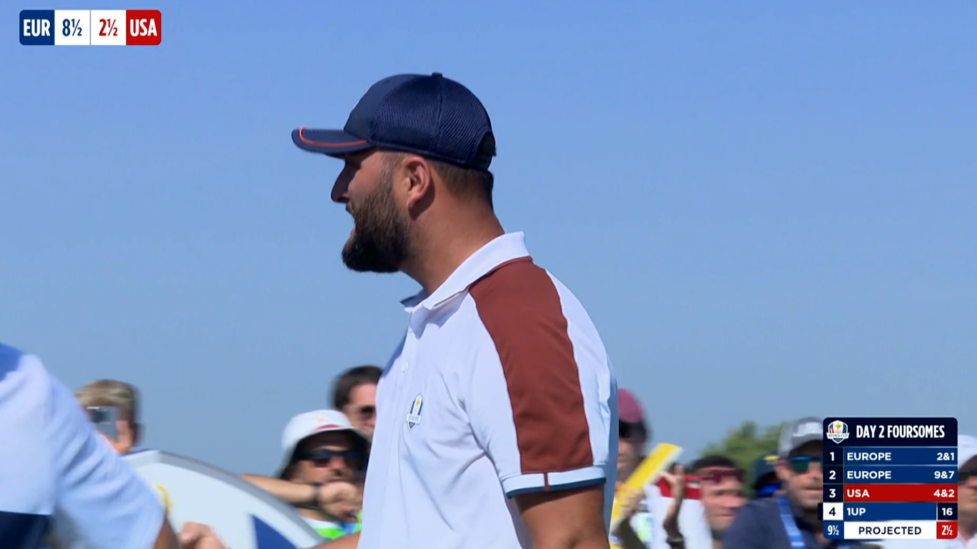 Jon Rahm nearly makes hole-in-one at the Ryder Cup