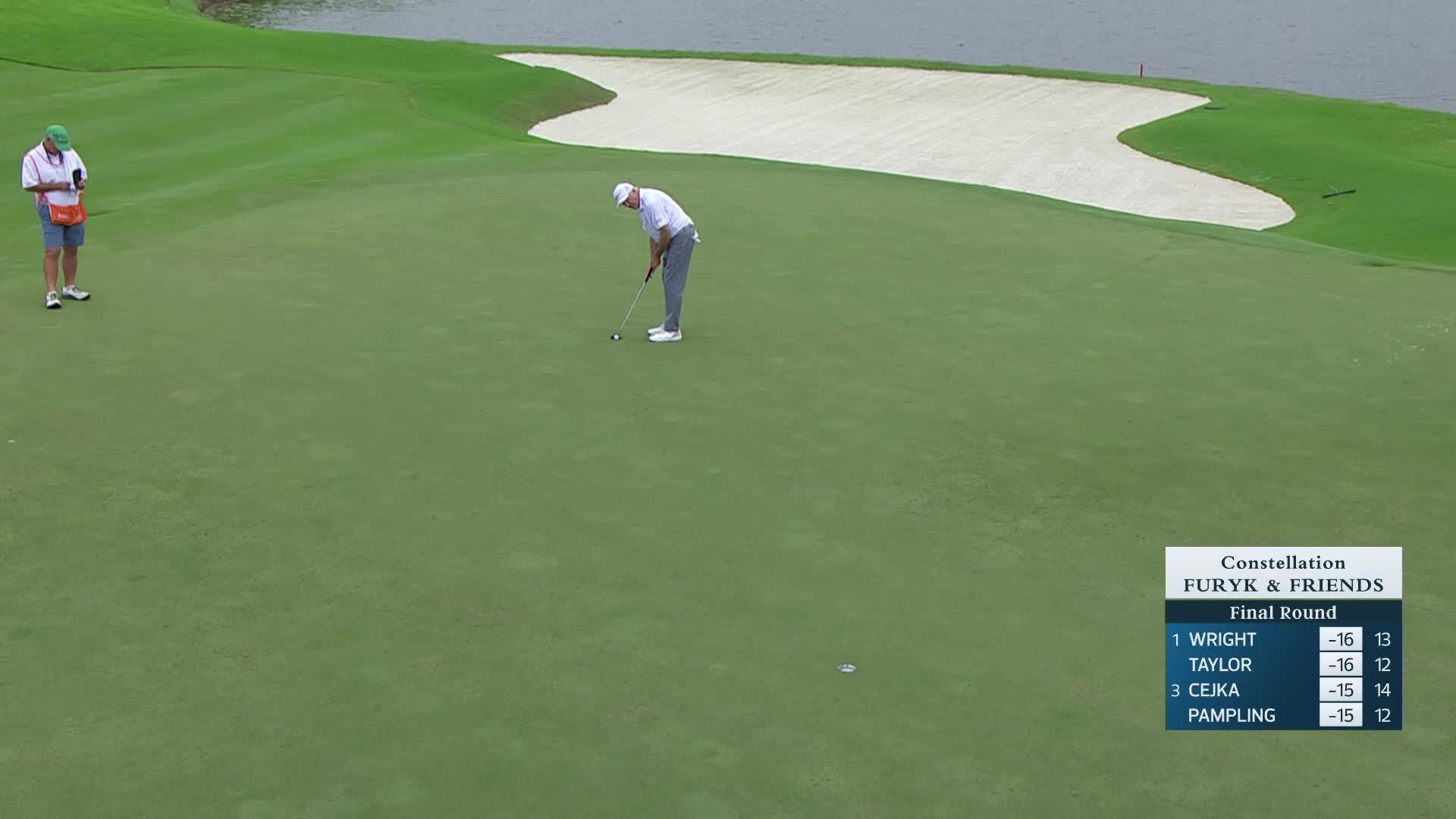 Ken Duke makes birdie putt on No. 17 at Constellation FURYK & FRIENDS