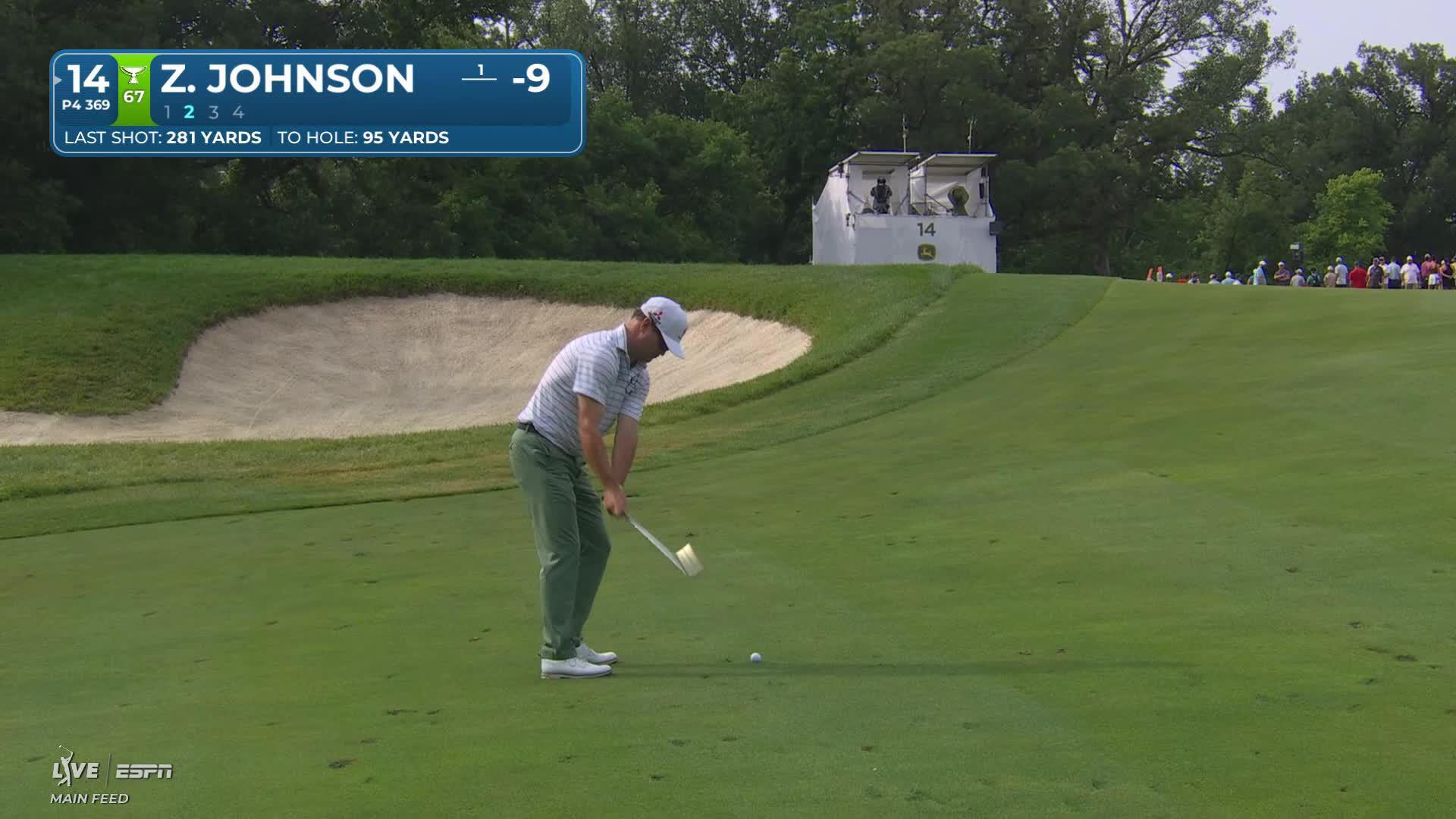 Zach Johnson makes par on No. 14 at John Deere