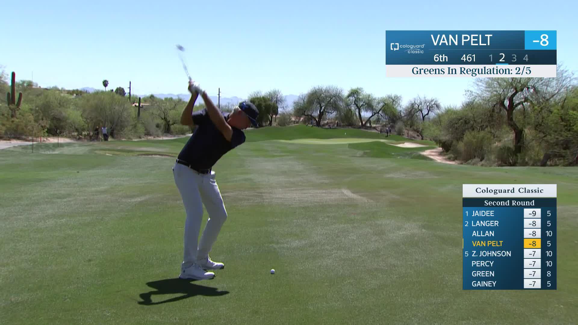 Bo Van Pelt makes birdie on No. 6 at Cologuard Classic