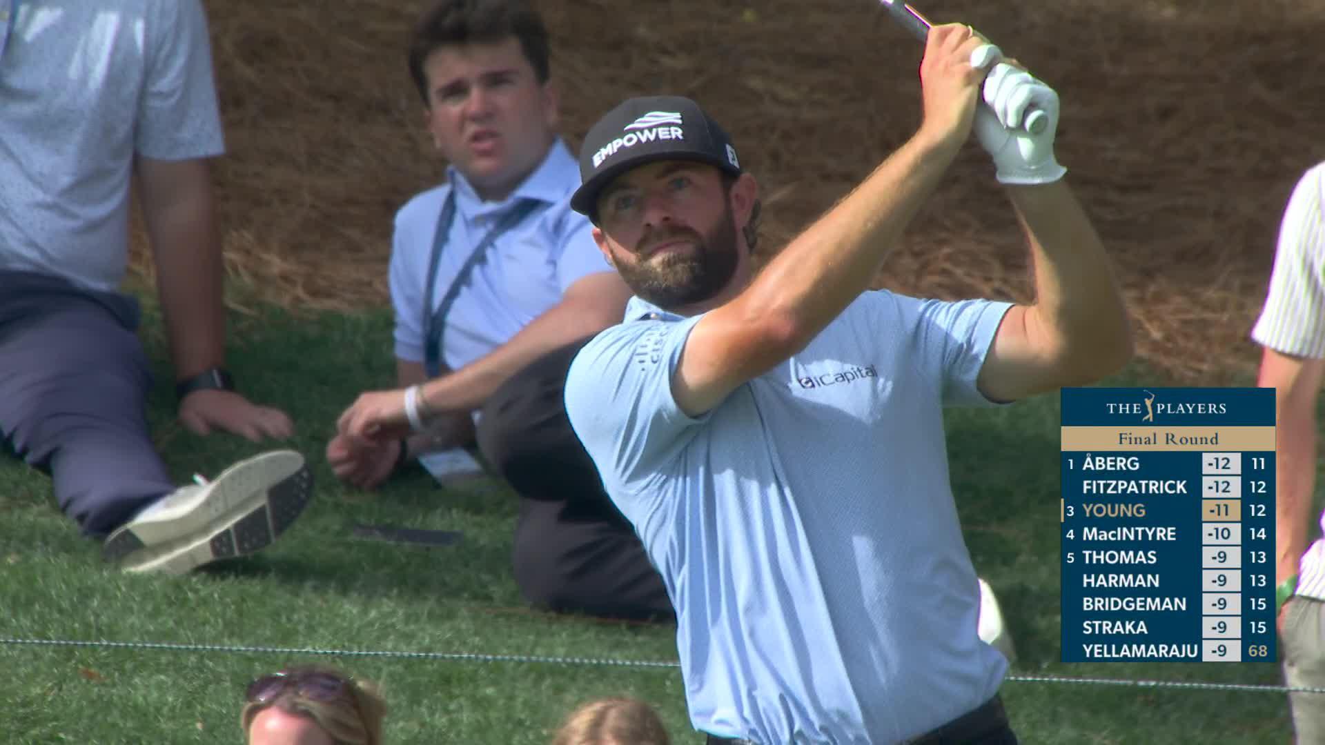 Cameron Young hits 169-yard drive to 3 feet, nearly aces No. 13 at THE PLAYERS