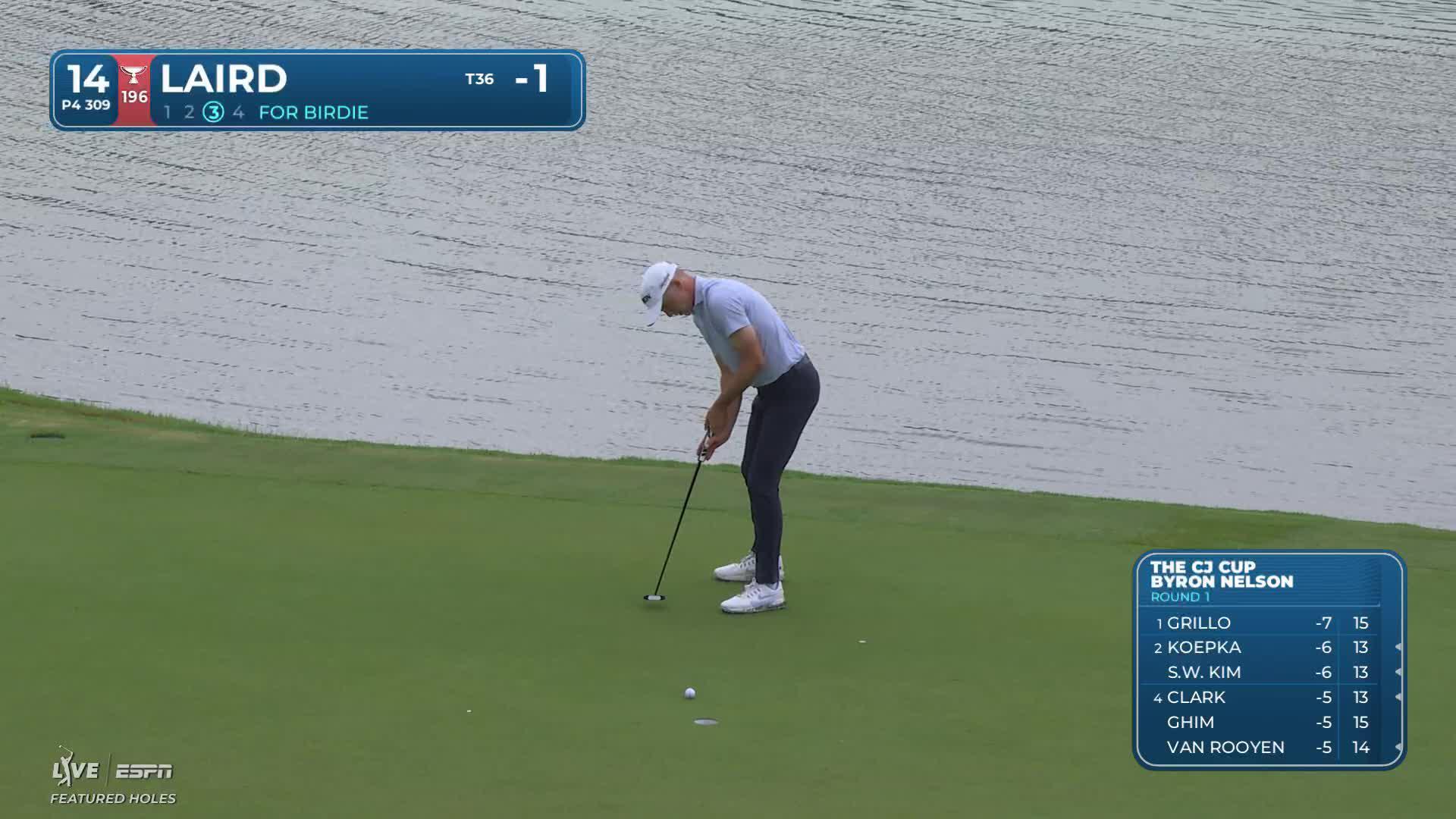 Martin Laird makes birdie on No. 14 at THE CJ CUP