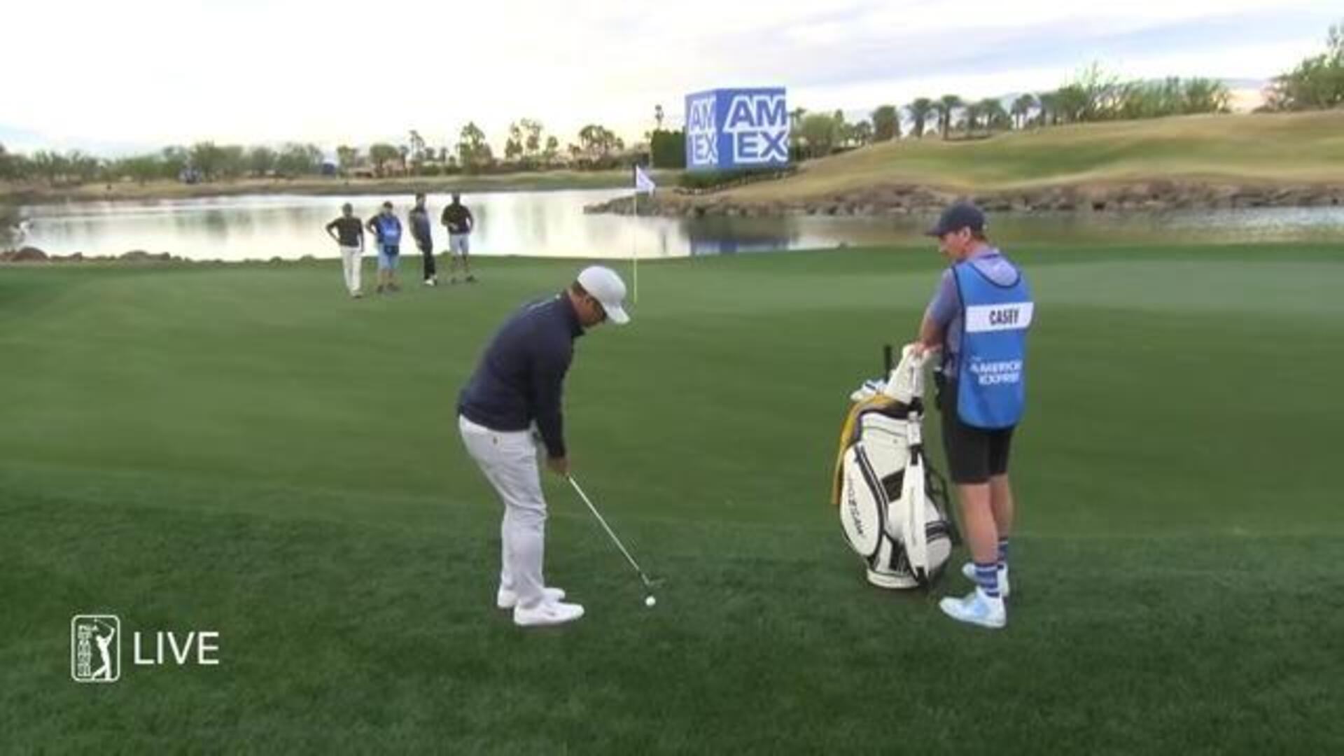 Casey and Owen get up and down at The American Express Charity Challenge