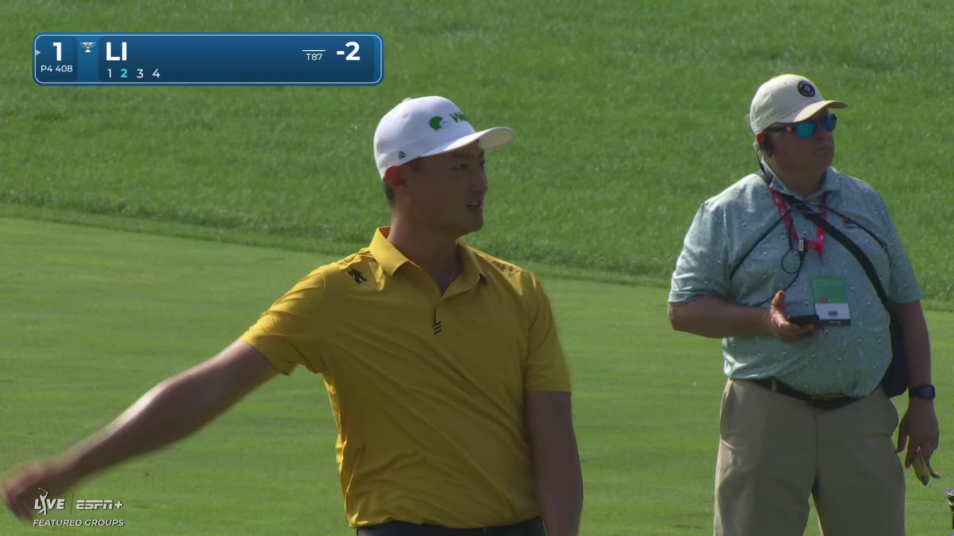 Haotong Li makes birdie on No. 1 at 3M Open