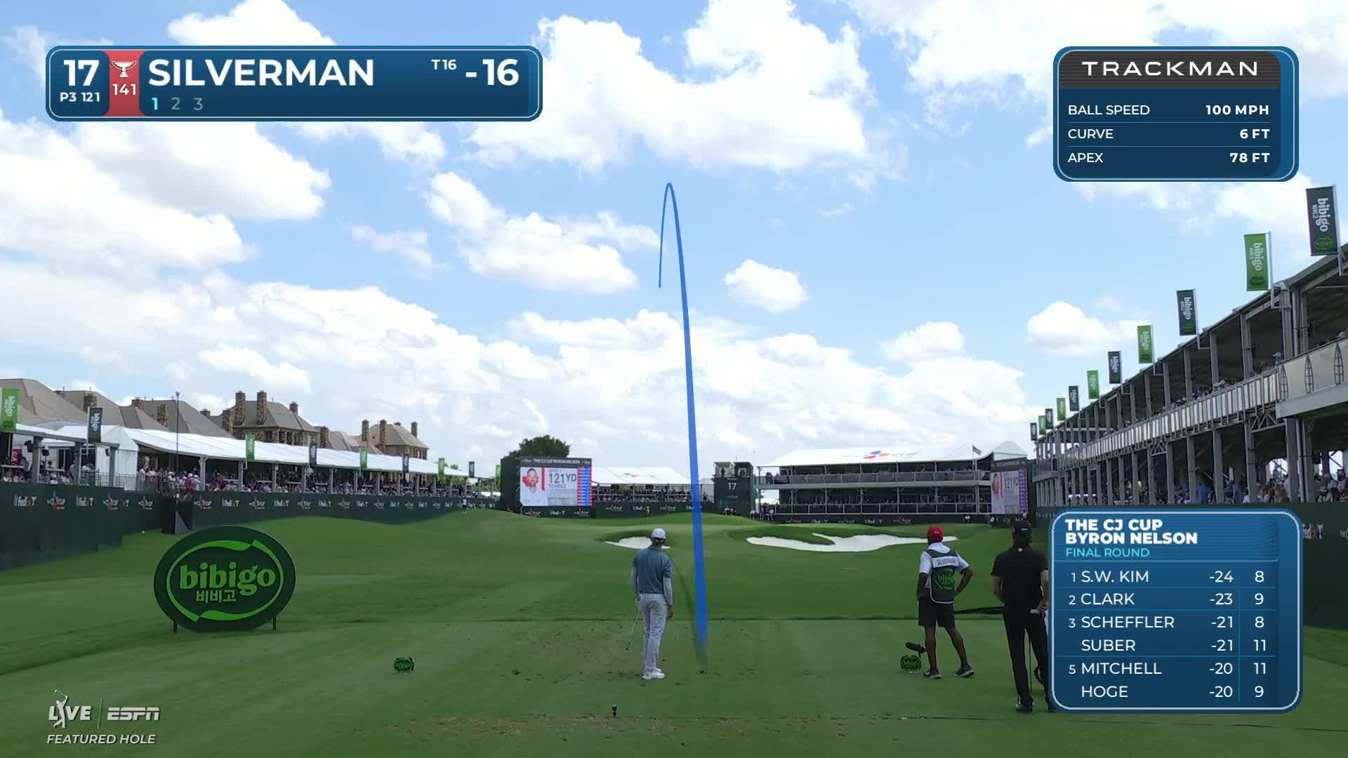 Ben Silverman hits tee shot to 8 feet, sets up birdie on No. 17 at THE CJ CUP