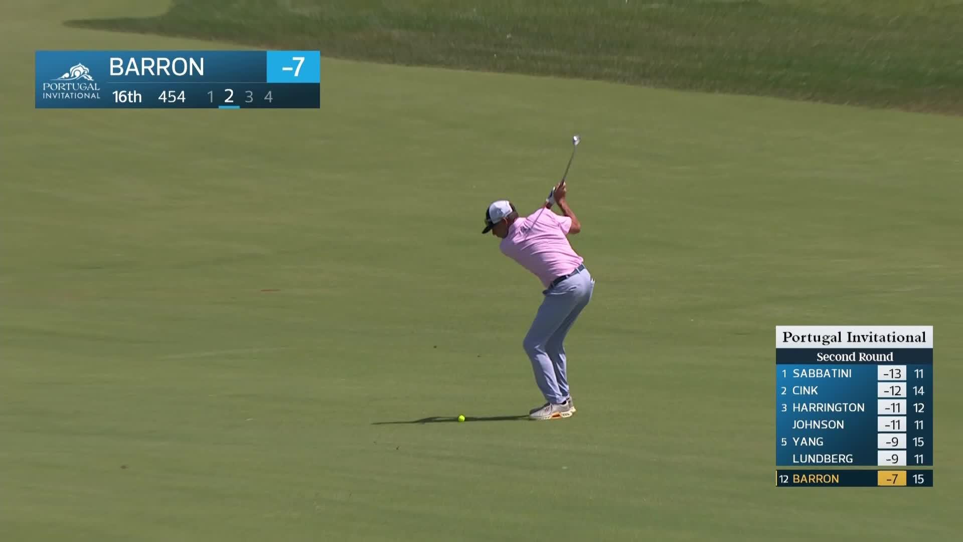 Doug Barron makes birdie on No. 16 at Portugal Invitational