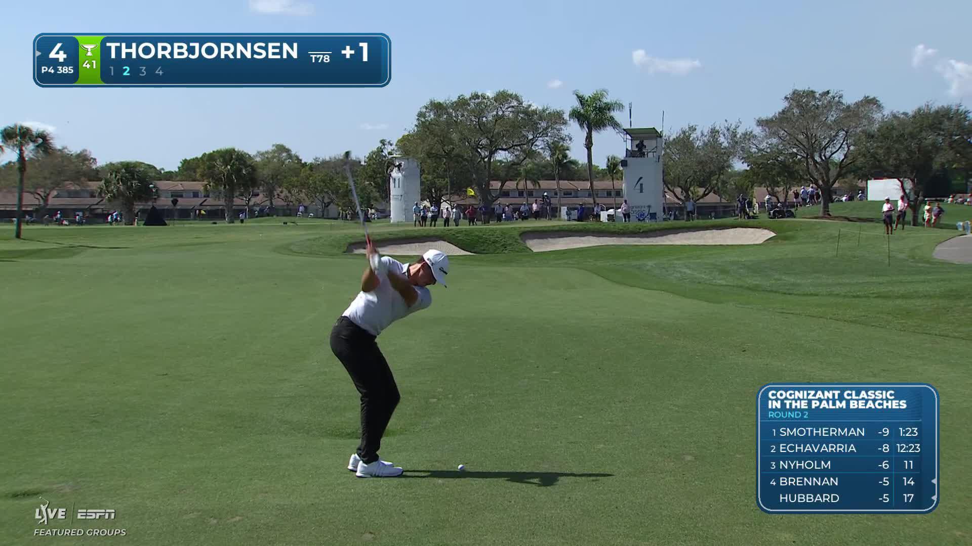 Michael Thorbjornsen hits 97-yard approach to 11 feet, sets up birdie
