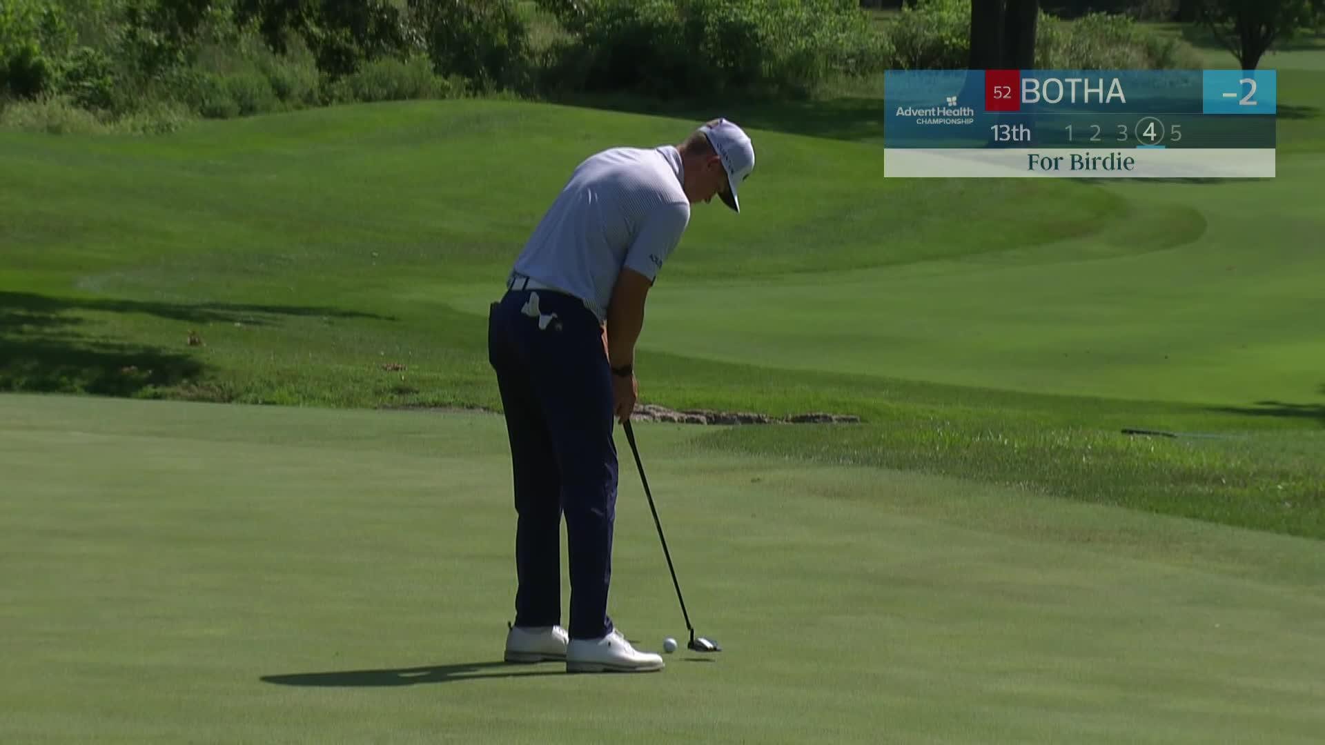 Barend Botha makes birdie on No. 13 at AdventHealth