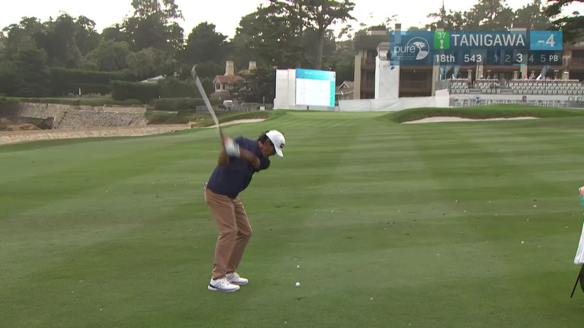 Ken Tanigawa makes birdie on No. 18 at PURE Insurance Championship