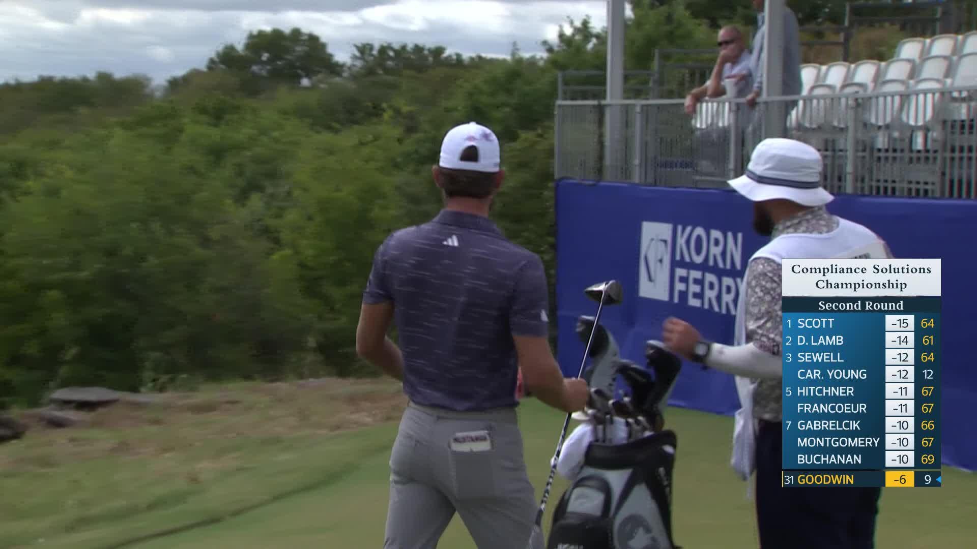 Noah Goodwin makes eagle putt on No. 1 at Compliance Solutions