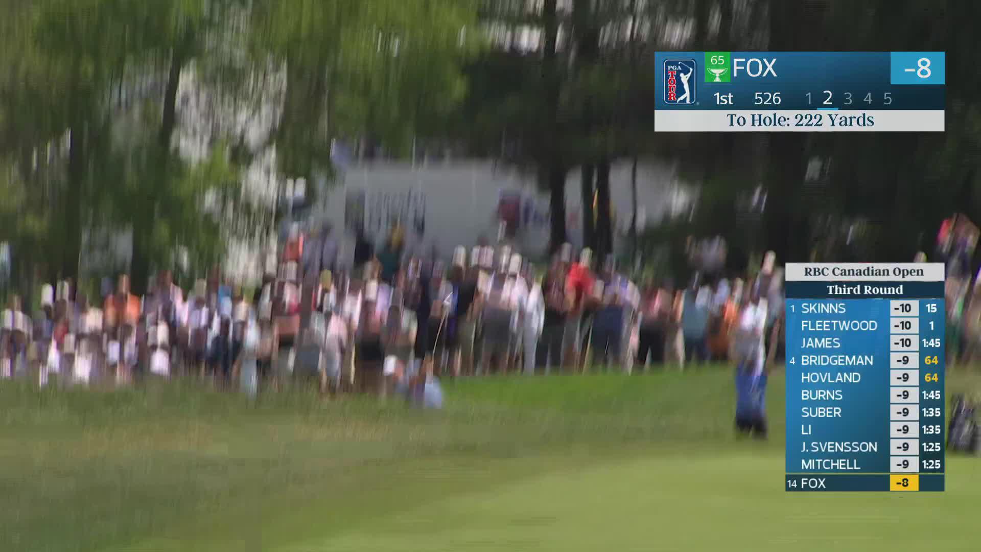 Ryan Fox taps in from 15 inches for birdie on No. 1 at RBC Canadian