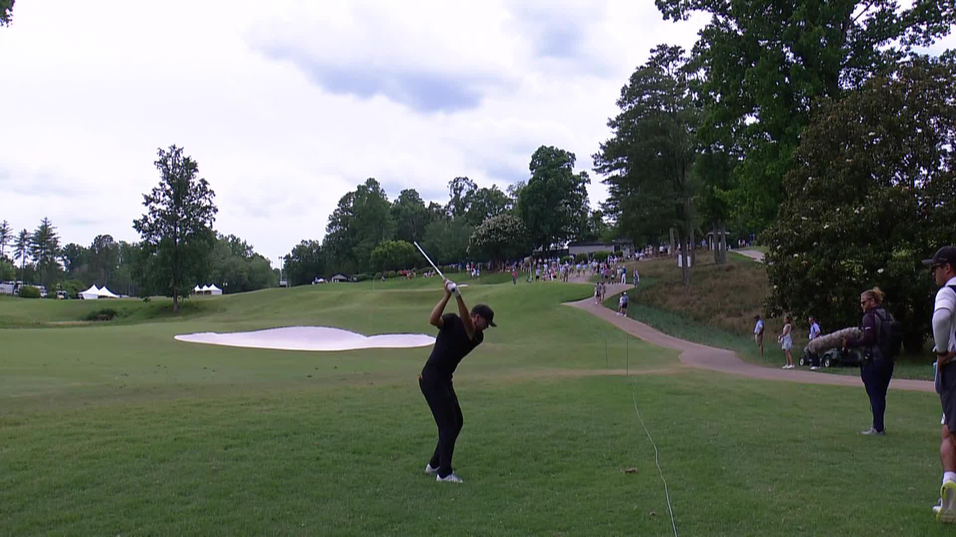 Preston Summerhays makes birdie on No. 12 at BMW Charity Pro-Am