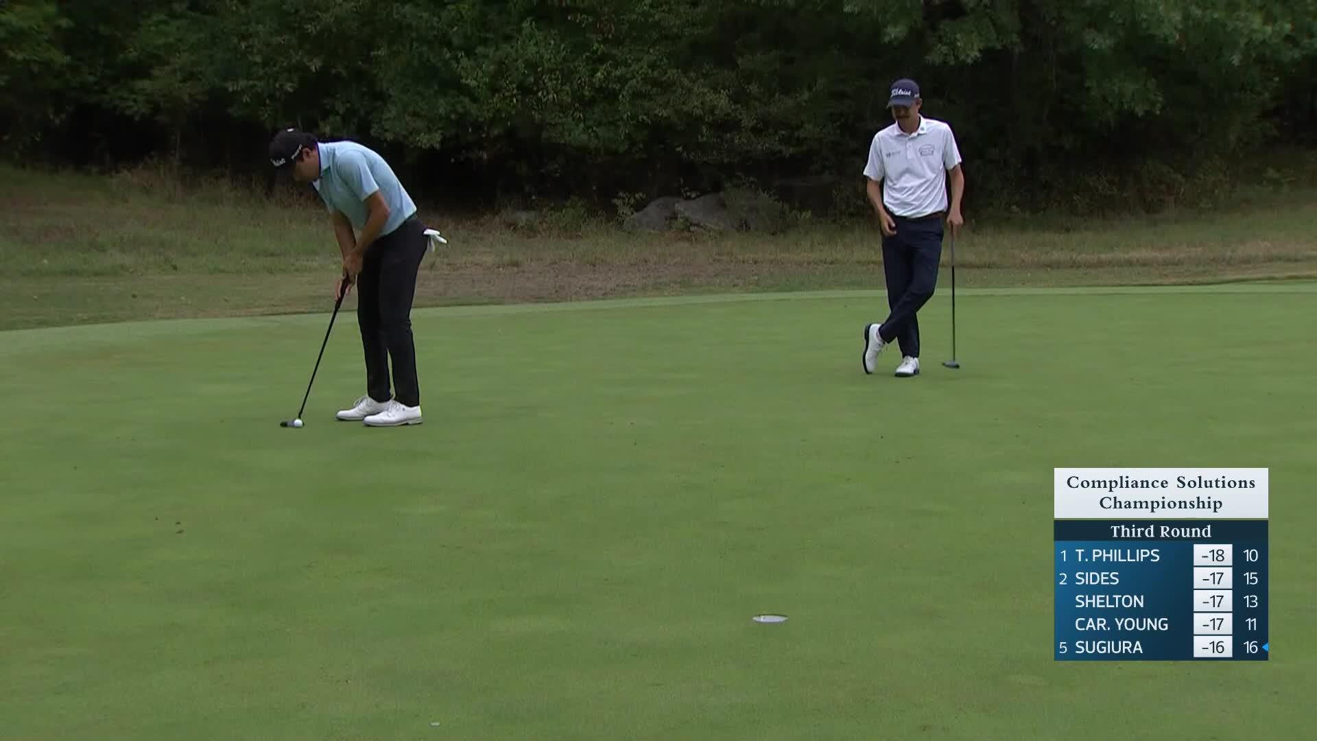 Chris Francoeur makes birdie on No. 12 at Compliance Solutions