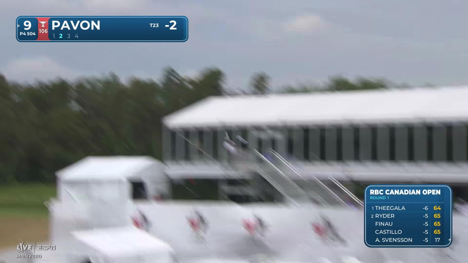 Matthieu Pavon gets up-and-down from 169 yards for birdie on No. 9 at RBC Canadian
