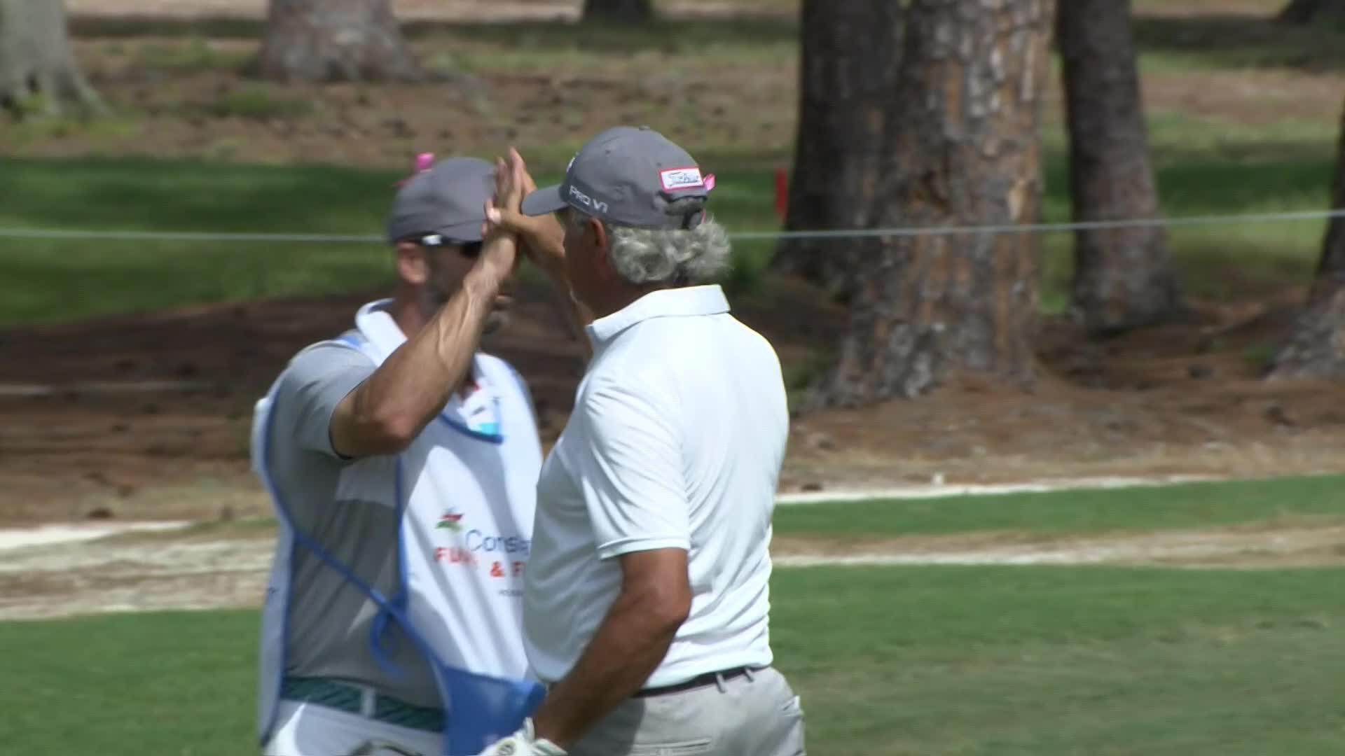 Carlos Franco holes out for eagle from off the green at FURYK & FRIENDS