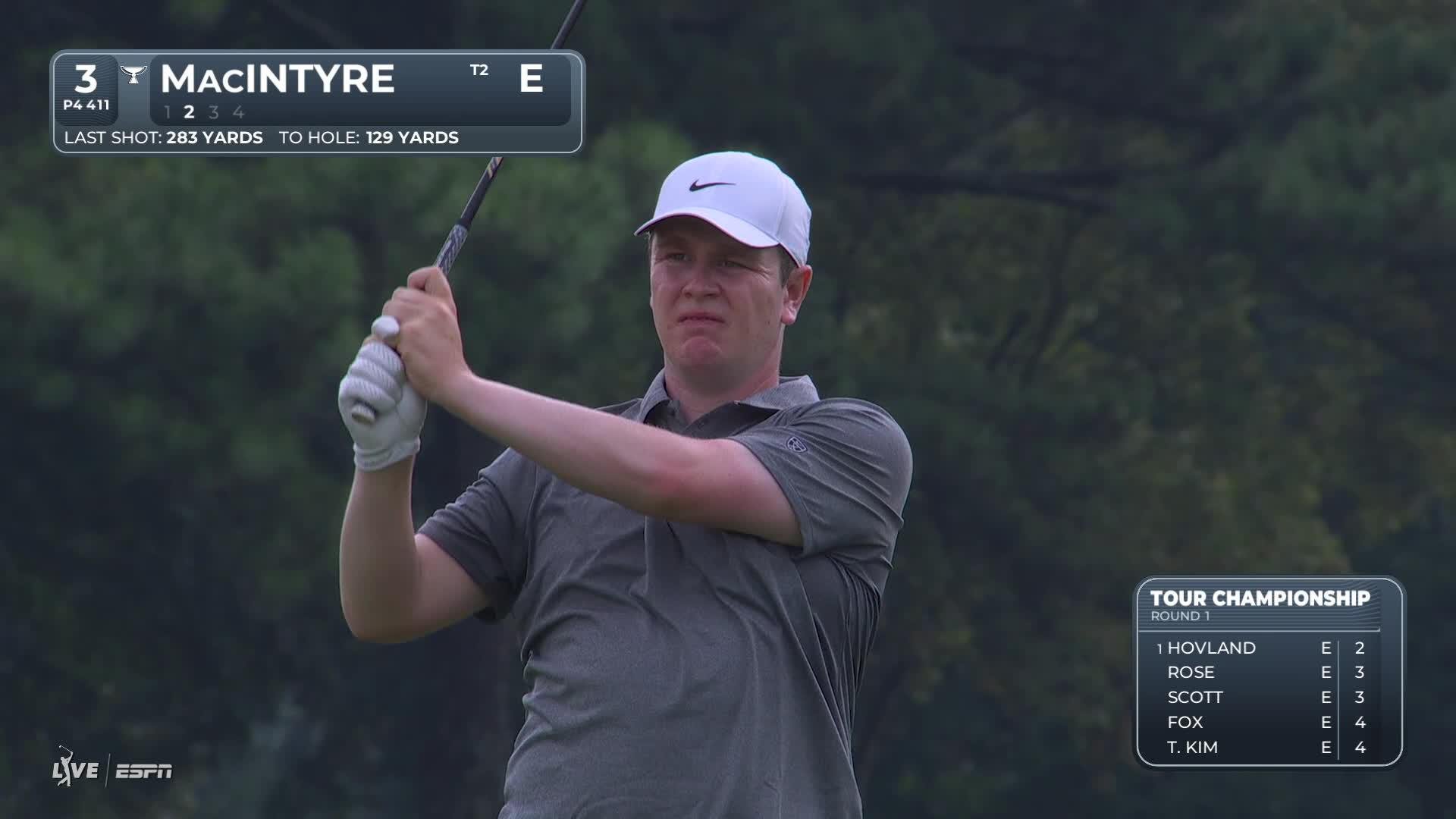 Robert MacIntyre's 127-yard approach sets up birdie on No. 3 at TOUR Championship