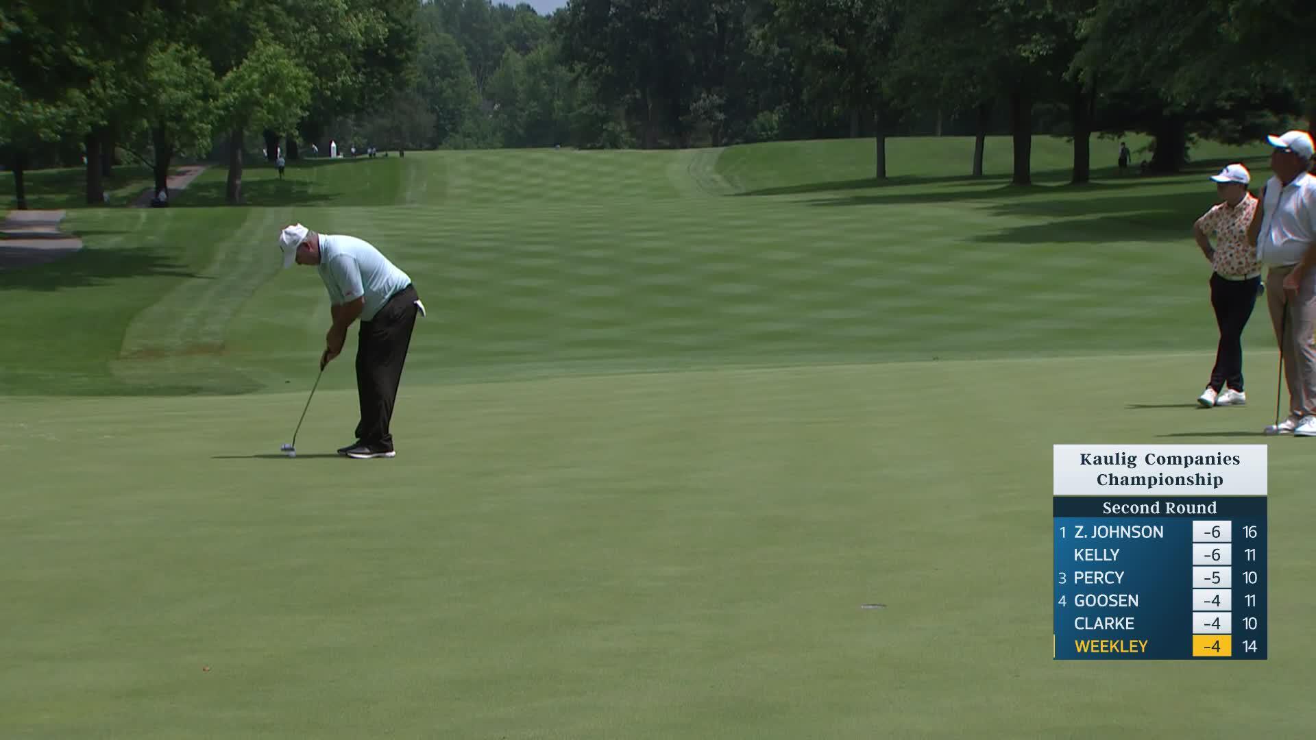 Boo Weekley makes birdie putt on No. 6 at Kaulig Companies Championship